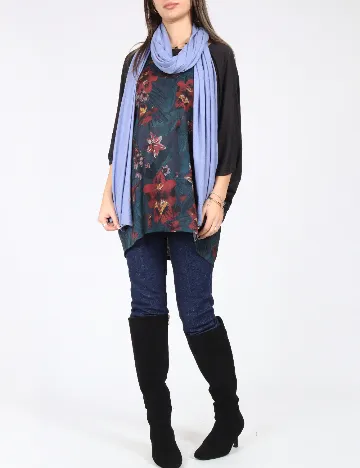 Esarfa Bershka, albastru Albastru