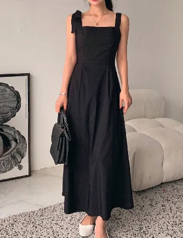 Rochie lunga Dazy, negru Negru