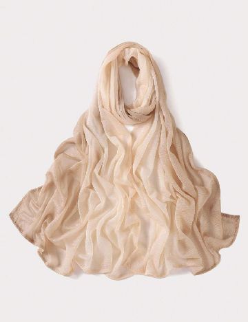 Esarfa SHEIN, crem/maro