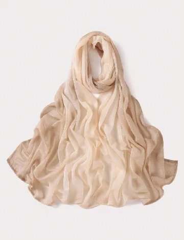 Esarfa SHEIN, crem/maro