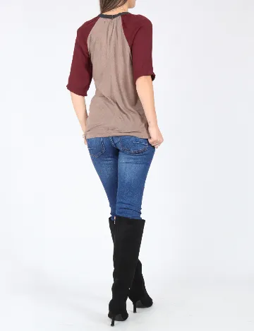 Bluza Zara, maro/visiniu Rosu