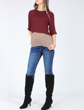 Bluza Zara, maro/visiniu