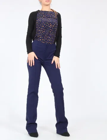 Pantaloni Zara, bleumarin Albastru