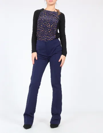 Pantaloni Zara, bleumarin Albastru