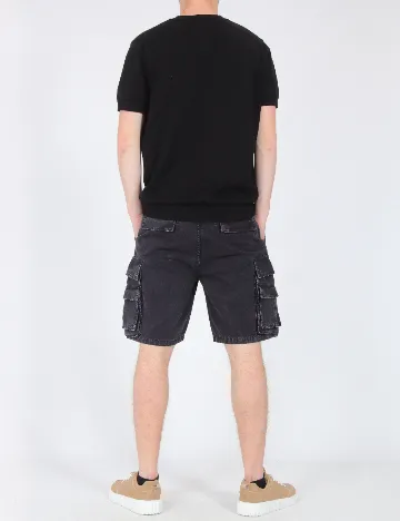 Pantaloni scurti Zara, negru Negru