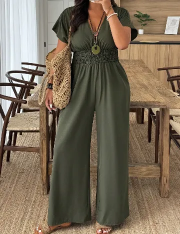 Salopeta SHEIN CURVE, verde Verde