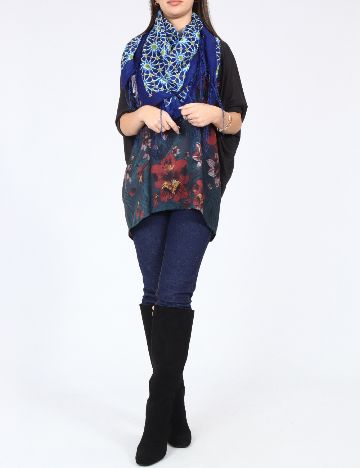 Esarfa Bershka, albastru