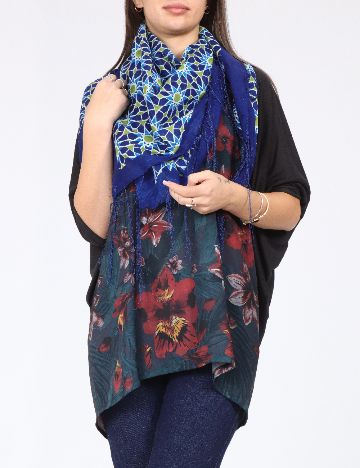 Esarfa Bershka, albastru