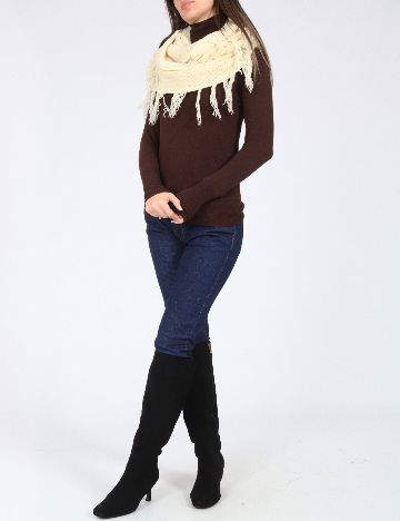 Fular Circular Bershka, ecru