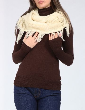 Fular Circular Bershka, ecru