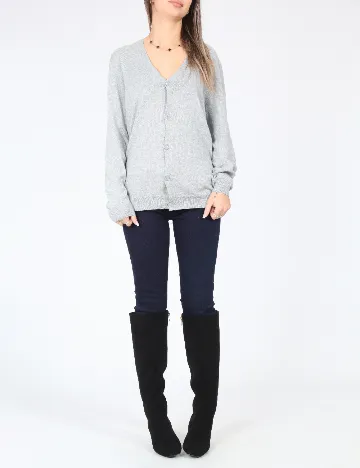 Cardigan Bershka, gri Gri