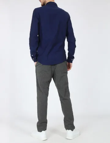 Camasa Bershka, bleumarin Albastru