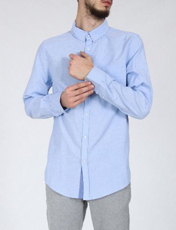 Camasa Bershka, albastru