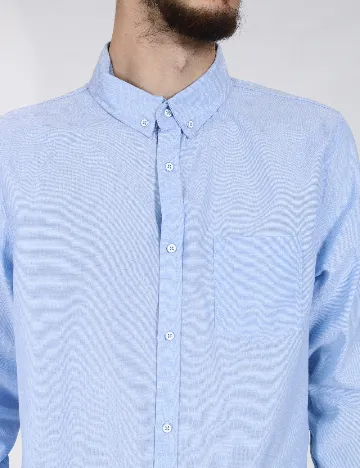 Camasa Bershka, albastru Albastru