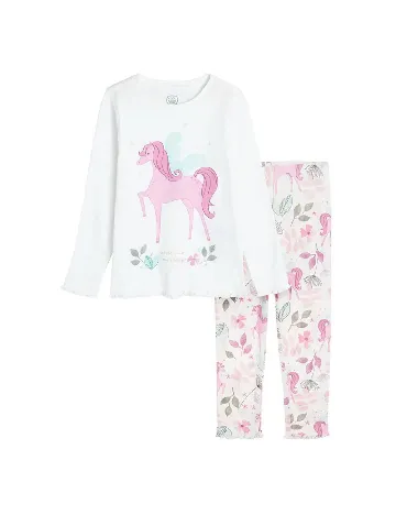 Pijama Cool Club, alb Alb