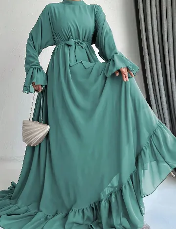 Rochie lunga SHEIN, verde Verde