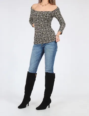 Bluza Bershka, negru Negru