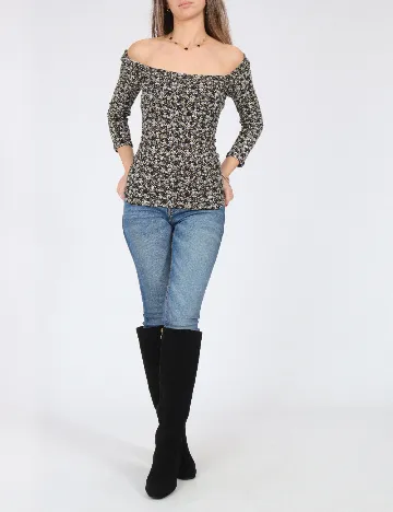 Bluza Bershka, negru Negru