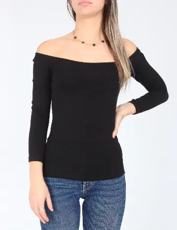 Bluza Bershka, negru Negru