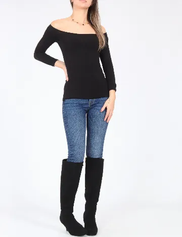 Bluza Bershka, negru Negru