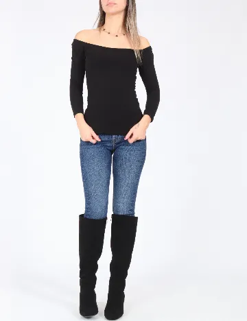 Bluza Bershka, negru Negru