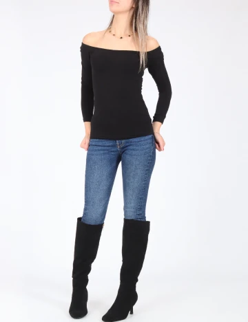 Bluza Bershka, negru Negru