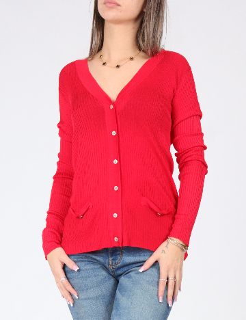 Cardigan Zara, rosu