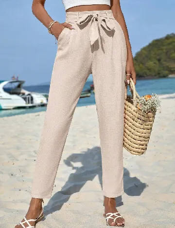 Pantaloni SHEIN, crem Crem