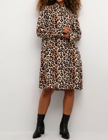 Rochie medie Culture, animal print