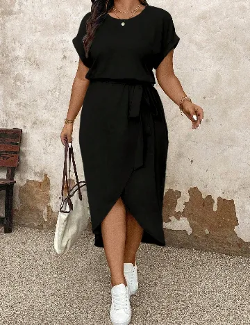 Rochie medie SHEIN CURVE, negru Negru