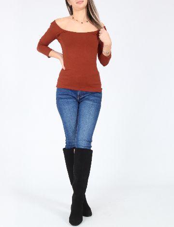 Bluza Bershka, caramiziu