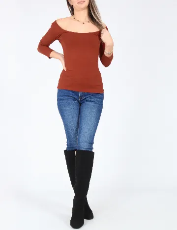 Bluza Bershka, caramiziu Maro