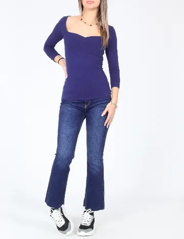 Bluza Bershka, bleumarin Albastru