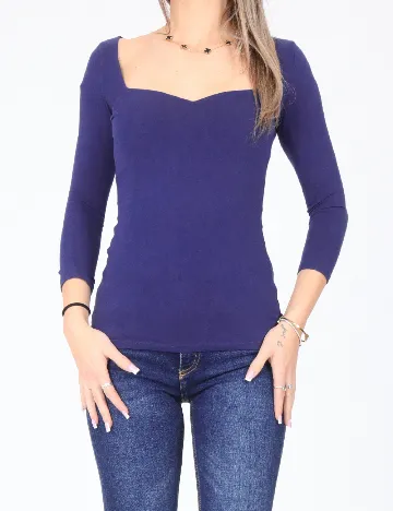 Bluza Bershka, bleumarin Albastru