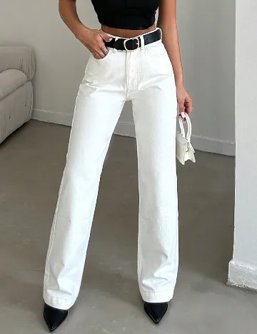 Blugi SHEIN, alb Alb