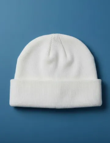 Caciula Bershka, ecru Alb