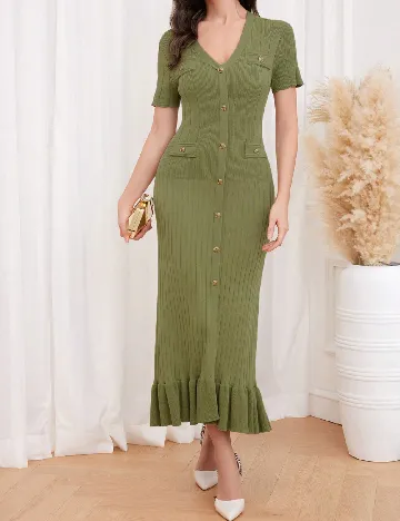 Rochie medie SHEIN, verde Verde