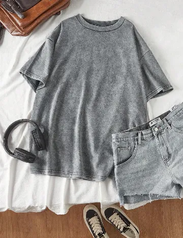 Tricou SHEIN CURVE, gri Gri