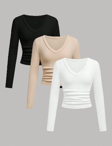 Set bluze 3 bucati Shein Kids, mix culori