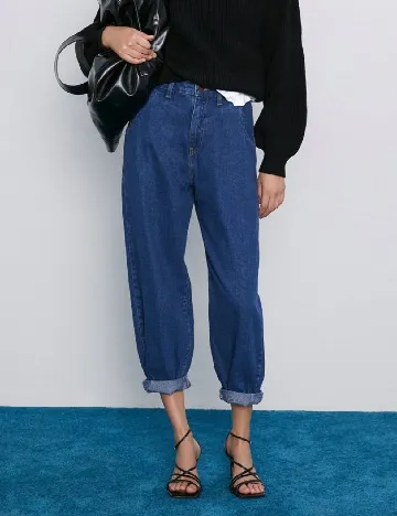 Blugi Zara, albastru Albastru