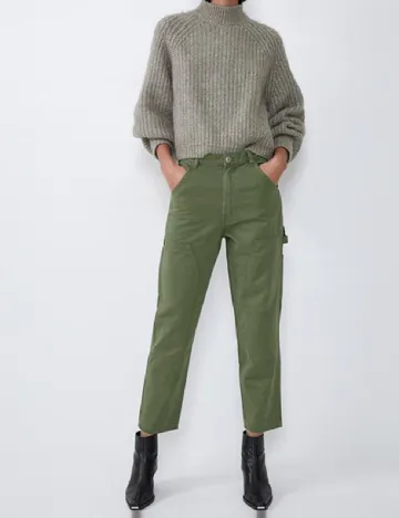Pantaloni Zara, verde Verde