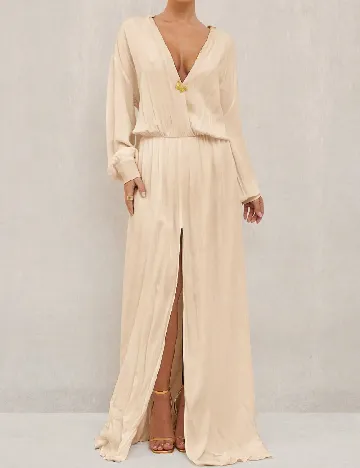 Rochie lunga SHEIN, bej Crem