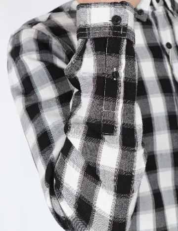 Camasa Pull&Bear, alb/negru Alb