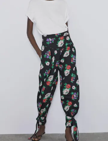 Pantaloni Zara, floral print Floral print
