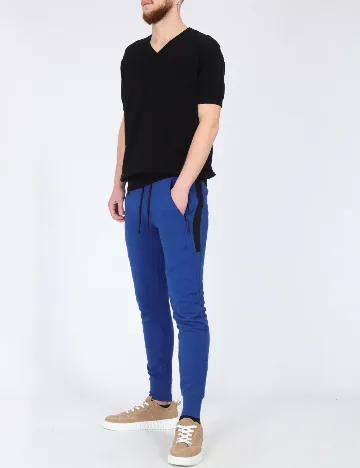 Pantaloni Pull&Bear, albastru Albastru