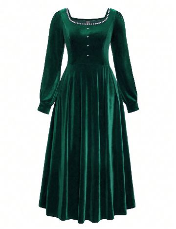 Rochie lunga SHEIN CURVE, verde