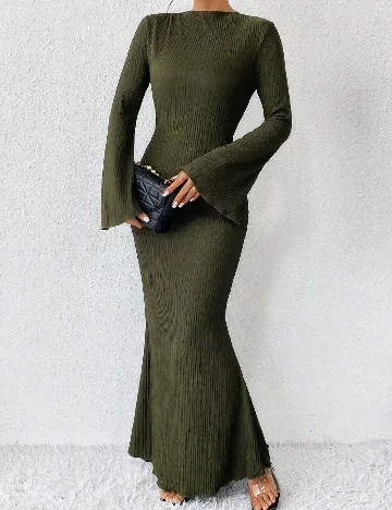 Rochie lunga SHEIN, kaki Verde