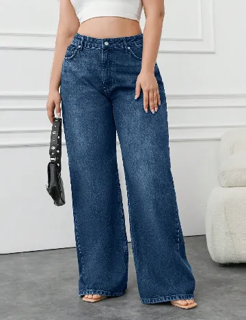 Blugi SHEIN CURVE, albastru Albastru