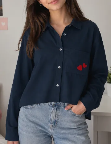 Camasa Zara, bleumarin