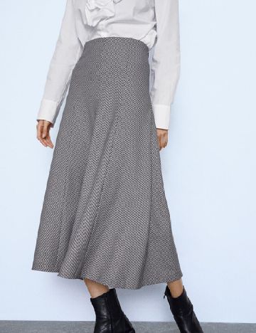 Fusta Zara, alb/negru